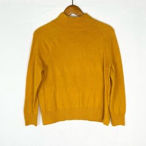 Banana Republic Turtleneck Knit Sweater Long Sleeve Mustard Orange Size Medium